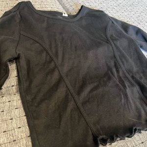 Black cropped long sleeve shirt from PacSun